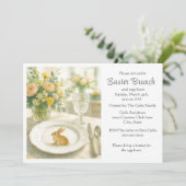 Elegant Easter Holiday Brunch  Einladung (Stehend Vorderseite)