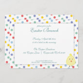 Elegant Easter Polka Dot Brunch Einladung (Vorne/Hinten)