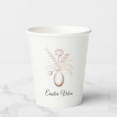 Elegant Easter Vibes Floral Paper Cups Pappbecher (Rückseite)