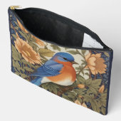 Elegant Eastern Bluebird William Morris Inspired Zubehörtasche (Offen)