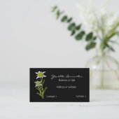 Elegant Edelweiss Business Card Visitenkarte (Stehend Vorderseite)