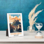Elegant Edinburgh Schottlands Burg Vintage Fotoplatte<br><div class="desc">Karo in diesem atemberaubenden und stilvollen Edinburgh Scotland Retro Vintage Reise Tabletop Plaque mit Easel mit der berühmten Burg und der einzigartigen Architektur des beliebten Reiseziels in Europa. Arbeitet phantastisch als Reise-Andenken und Geschenkidee.</div>