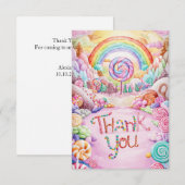 Elegant Editable Candyland danke Karte (Vorne/Hinten)