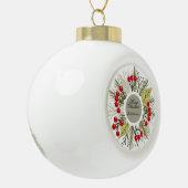 Elegant Editable Christmas/Holiday Keramik Kugel-Ornament (Links)