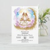 Elegant Editable Digital Gold 40. Geburtstag Einladung (Stehend Vorderseite)