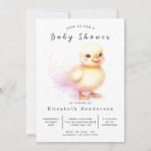 Elegant Editable Duck Baby Shower Einladung (Vorderseite)