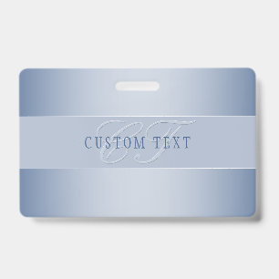 Elegant Editable Monogram Script Writing Blau Ausweis