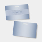 Elegant Editable Monogram Script Writing | Blau Ausweis (Vorder- & Rückseite)