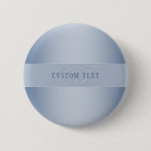 Elegant Editable Monogram Script Writing | Blau Button (Vorderseite)