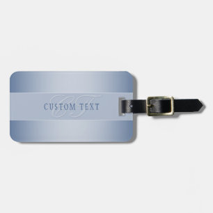Elegant Editable Monogram Script Writing   Blau Gepäckanhänger