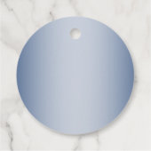 Elegant Editable Monogram Script Writing | Blau Geschenkanhänger (Rückseite)