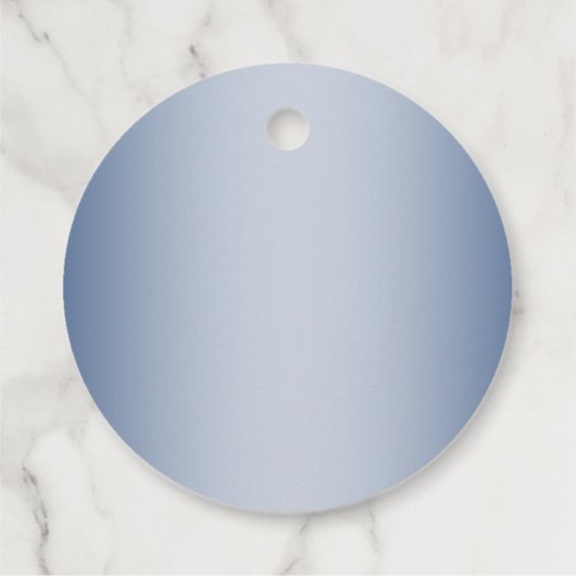 Elegant Editable Monogram Script Writing | Blau Geschenkanhänger (Rückseite)