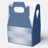 Elegant Editable Monogram Script Writing | Blau Geschenkschachtel (Geöffnet)