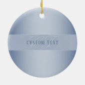 Elegant Editable Monogram Script Writing | Blau Keramik Ornament (Hinten)