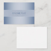 Elegant Editable Monogram Script Writing | Blau Mitteilungskarte (Vorne/Hinten)