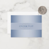 Elegant Editable Monogram Script Writing | Blau Mitteilungskarte (Vorderseite/Rückseite Beispiel)