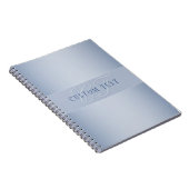 Elegant Editable Monogram Script Writing | Blau Notizblock (Rechte Seite)