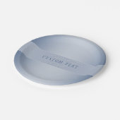 Elegant Editable Monogram Script Writing | Blau Pappteller (Schrägansicht)