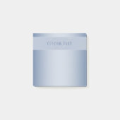 Elegant Editable Monogram Script Writing | Blau Post-it Klebezettel (Vorderseite)