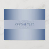 Elegant Editable Monogram Script Writing | Blau Postkarte (Vorderseite)