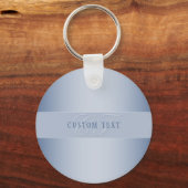 Elegant Editable Monogram Script Writing | Blau Schlüsselanhänger (Rückseite)