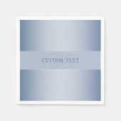 Elegant Editable Monogram Script Writing | Blau Serviette (Vorderseite)