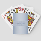 Elegant Editable Monogram Script Writing | Blau Spielkarten (Rückseite)