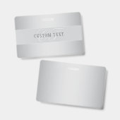 Elegant Editable Monogram Script Writing | Grau Ausweis (Front & Back)