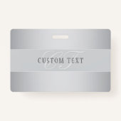 Elegant Editable Monogram Script Writing | Grau Ausweis (Vorderseite)