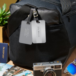 Elegant Editable Monogram Script Writing | Grau Gepäckanhänger