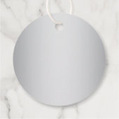 Elegant Editable Monogram Script Writing | Grau Geschenkanhänger (Rückseite)