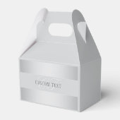 Elegant Editable Monogram Script Writing | Grau Geschenkschachtel (Rückseite)