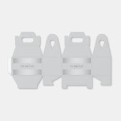 Elegant Editable Monogram Script Writing | Grau Geschenkschachtel (Ungefaltet)