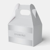 Elegant Editable Monogram Script Writing | Grau Geschenkschachtel (Vorderseite)