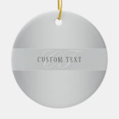 Elegant Editable Monogram Script Writing | Grau Keramik Ornament (Vorne)