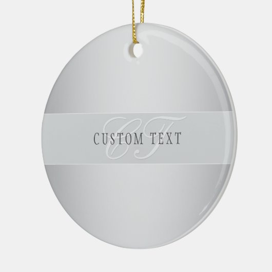 Elegant Editable Monogram Script Writing | Grau Keramik Ornament (Links)