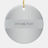 Elegant Editable Monogram Script Writing | Grau Keramik Ornament (Hinten)