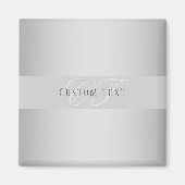 Elegant Editable Monogram Script Writing | Grau Magnet (Vorne)