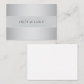 Elegant Editable Monogram Script Writing | Grau Mitteilungskarte (Vorne/Hinten)