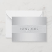 Elegant Editable Monogram Script Writing | Grau Mitteilungskarte (Vorderseite)