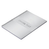 Elegant Editable Monogram Script Writing | Grau Notizblock (Linke Seite)