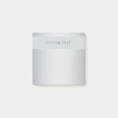 Elegant Editable Monogram Script Writing | Grau Post-it Klebezettel (Vorderseite)