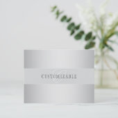 Elegant Editable Monogram Script Writing | Grau Postkarte (Stehend Vorderseite)