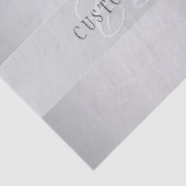 Elegant Editable Monogram Script Writing | Grau Seidenpapier (Ausschnitt)