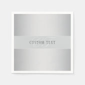 Elegant Editable Monogram Script Writing | Grau Serviette (Vorderseite)