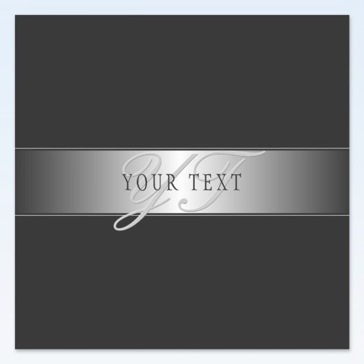 Elegant Editable Monogram Script Writing | Schwarz Aufkleber