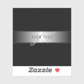 Elegant Editable Monogram Script Writing | Schwarz Aufkleber (Blatt)