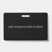 Elegant Editable Monogram Script Writing | Schwarz Ausweis (Back)