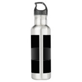 Elegant Editable Monogram Script Writing | Schwarz Edelstahlflasche (Rückseite)