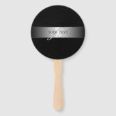 Elegant Editable Monogram Script Writing | Schwarz Fächer (Vorderseite)